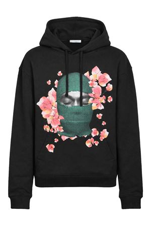 Felpa con cappuccio Black Mask Flowers Print IH NOM UH NIT | NCS26217009